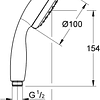 Teleduche GROHE Vitalio 100 10 cm 1 jato Croma 2