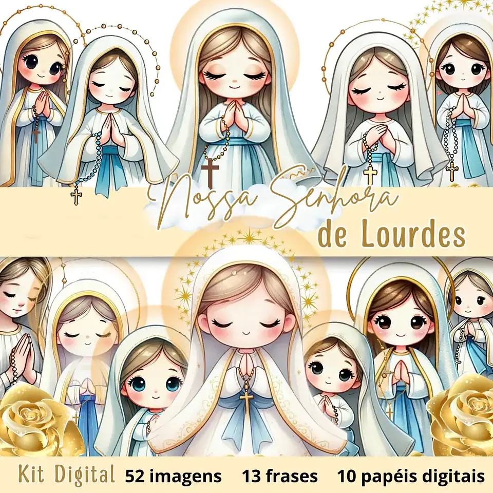 Nossa Senhora de Lourdes - Kits Digitais 1