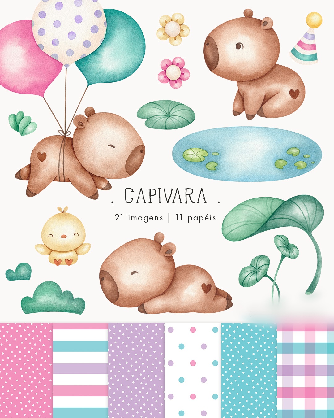 Capivara Candy - Kit Digital 1