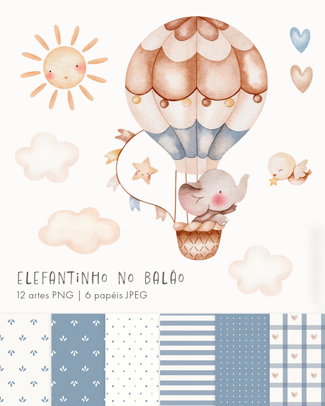 Elefantinho no Balão - Kit Digital 1