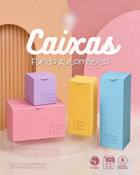 Caixas Automáticas Retangular e Quadrada - Arquivo de Corte