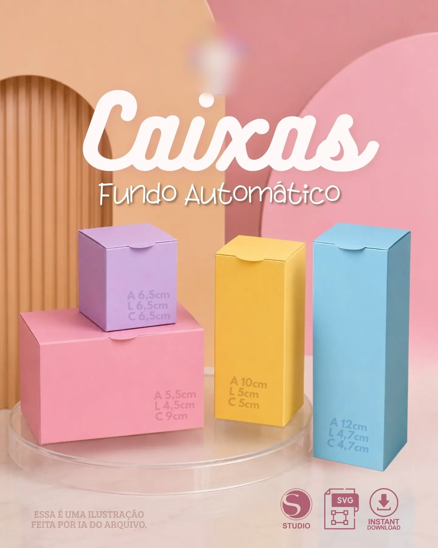 Caixas Automáticas Retangular e Quadrada - Arquivo de Corte 1