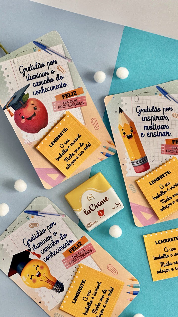 Card para Chocolate - Dia dos Professores 1