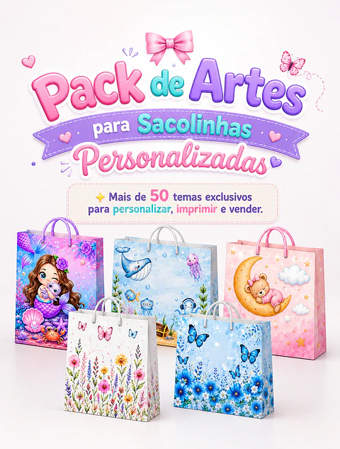 Pack de Sacolinhas - Arquivos de Corte