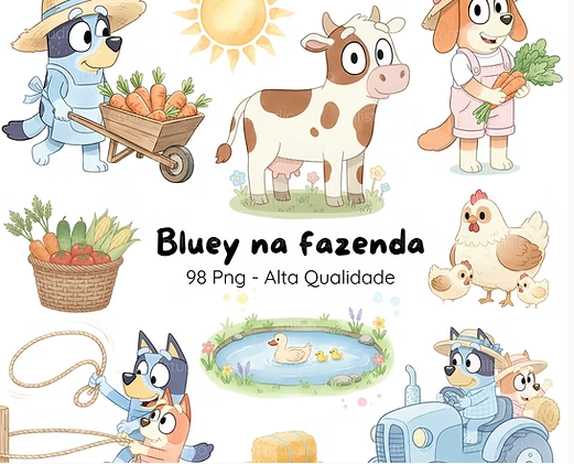 Bluey na Fazenda - Kit Digital 1