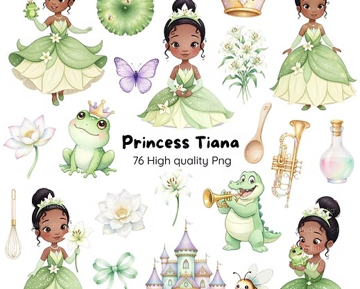 Princesa Tiana - Kit Digital 1