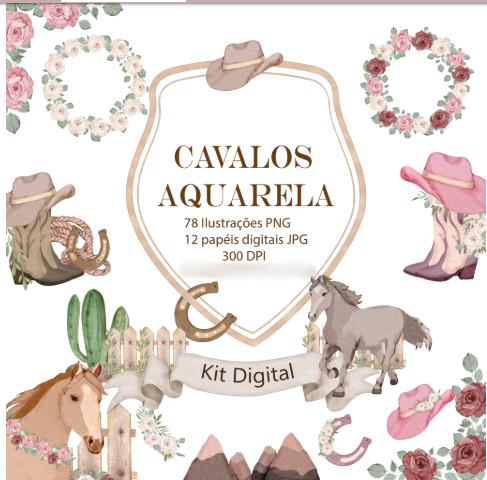 Cavalos - Kit Digital 1