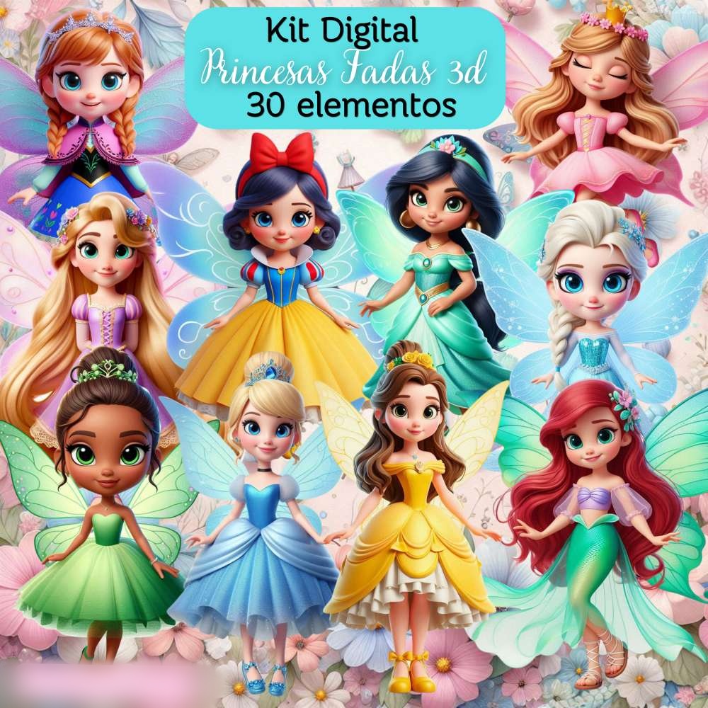 Princesas Fadas - Kit Digital 1