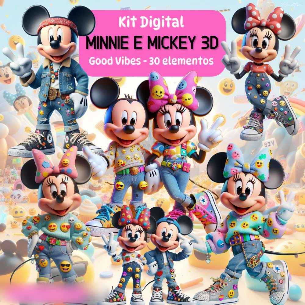 Minnie e Mickey - Kit Digital 1