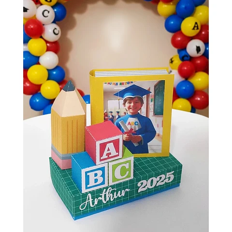 Centro de Mesa Formatura ABC- Arquivo de Corte   
