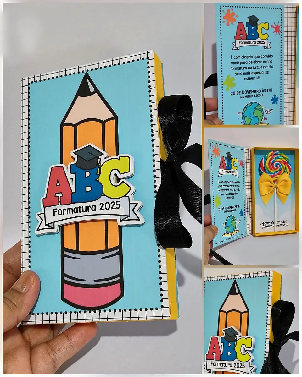 Convite ABC Unisex- Arquivo de Corte    1