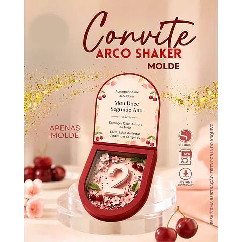 Convite Arco Shaker-  Arquivo de Corte    