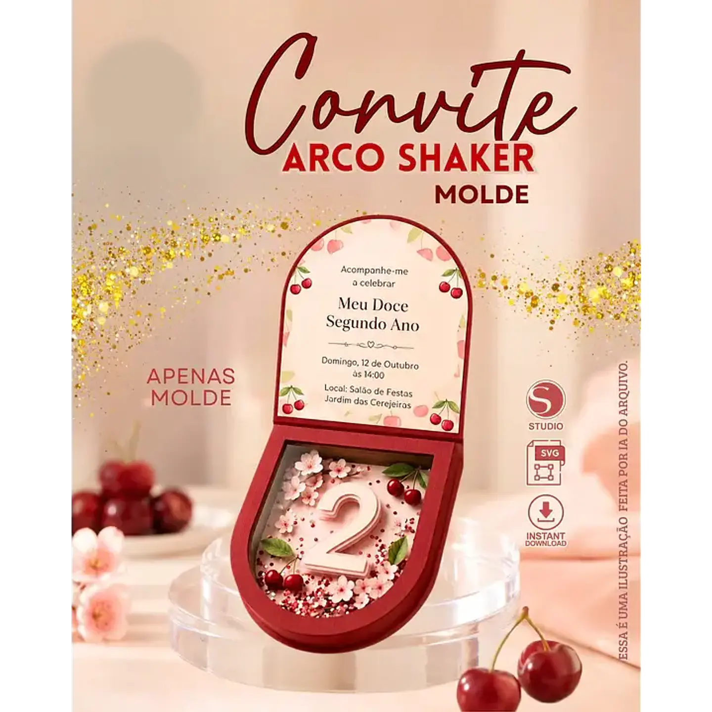 Convite Arco Shaker-  Arquivo de Corte     1