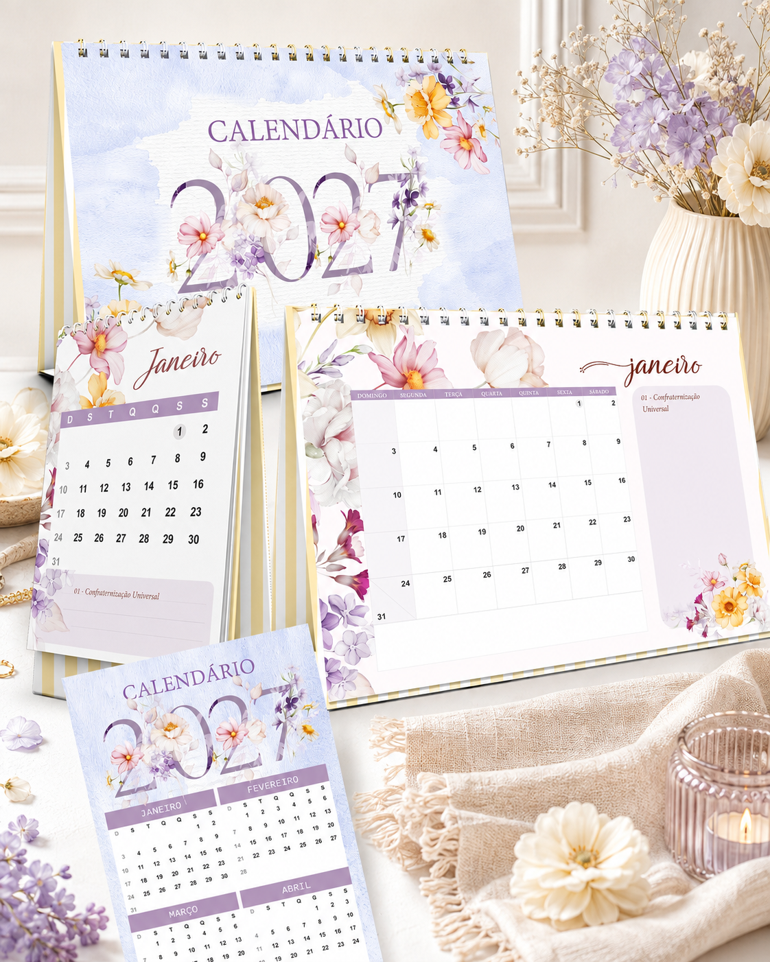 Kit de Calendários 2027 - Encadernação 1