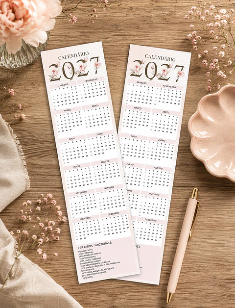 Marcadores de Páginas - Calendário 2027
