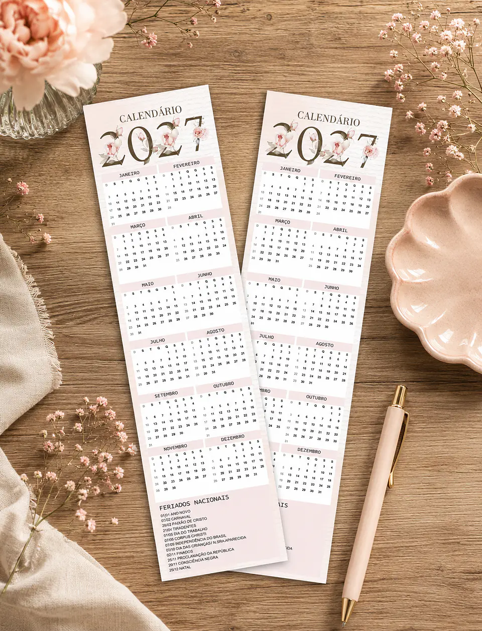 Marcadores de Páginas - Calendário 2027 1