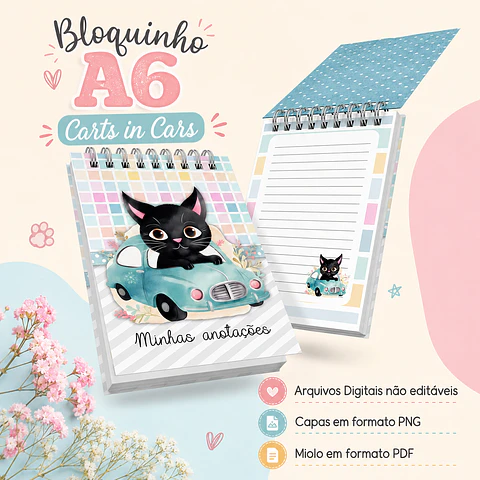 Bloquinho A6 - Gatinhos