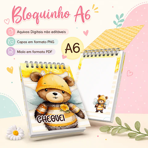 Bloquinho A6 - Abelhinha