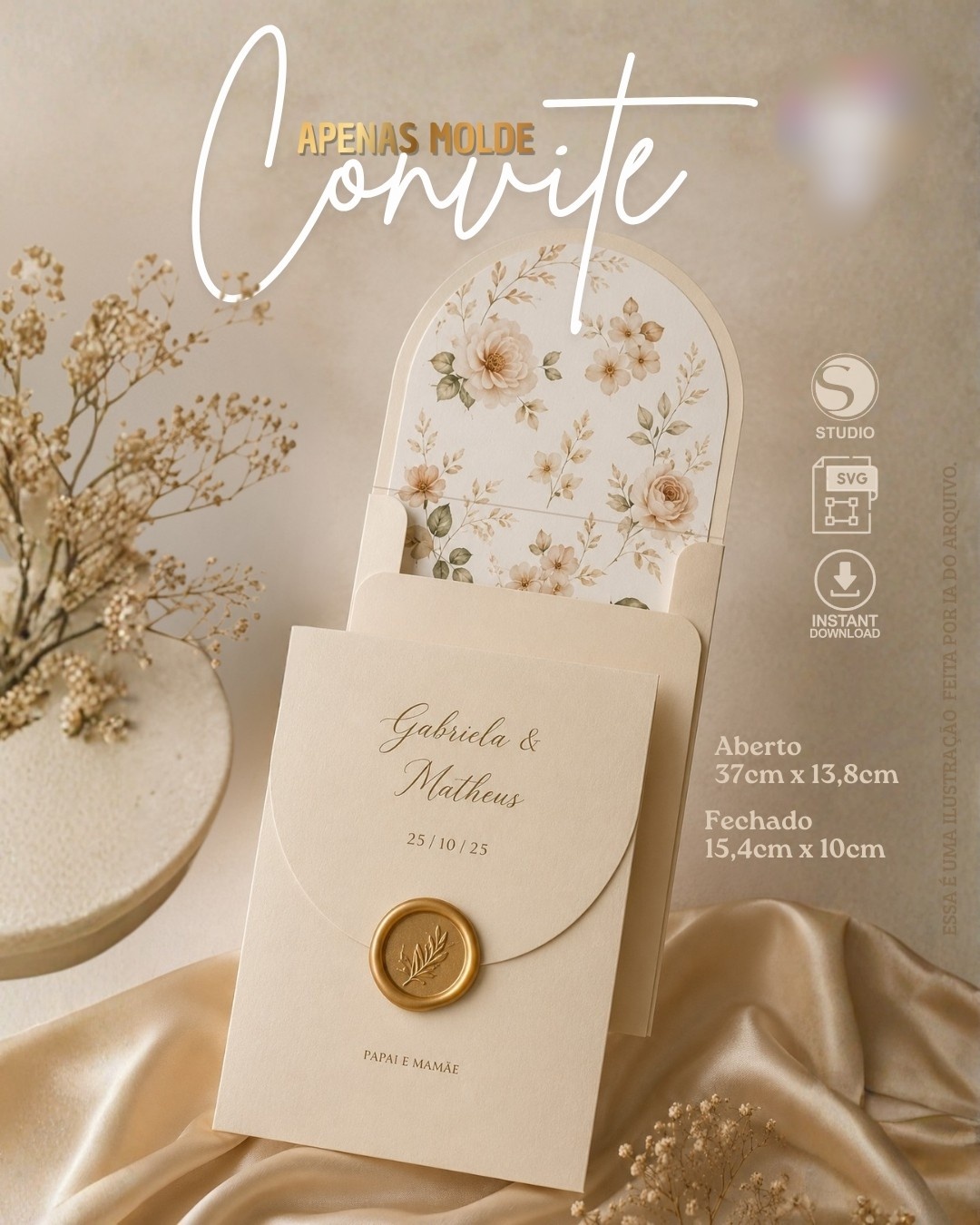 Convite de Casamento- Arquivo de Corte    1