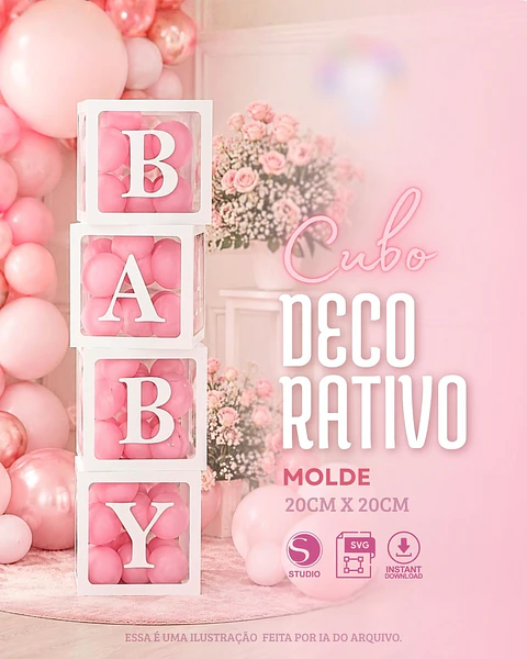 Cubos Decorativos- Arquivo de Corte 