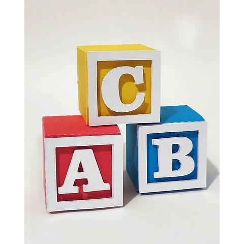 Cubos Lembrança ABC Formatura- Arquivo de Corte  