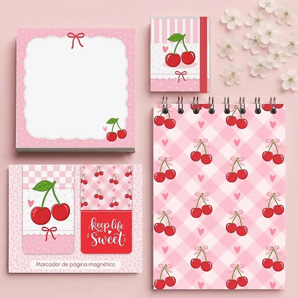 Mini Kit Cerejinhas - Encadernação 1