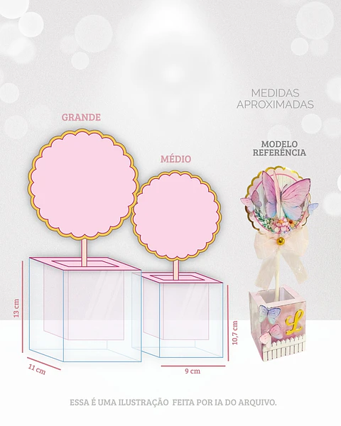 Mockup Centro de Mesa em Acetato - Arquivo de Corte  