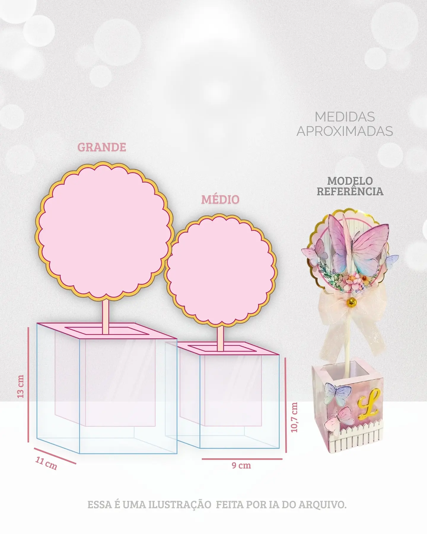 Mockup Centro de Mesa em Acetato - Arquivo de Corte   1