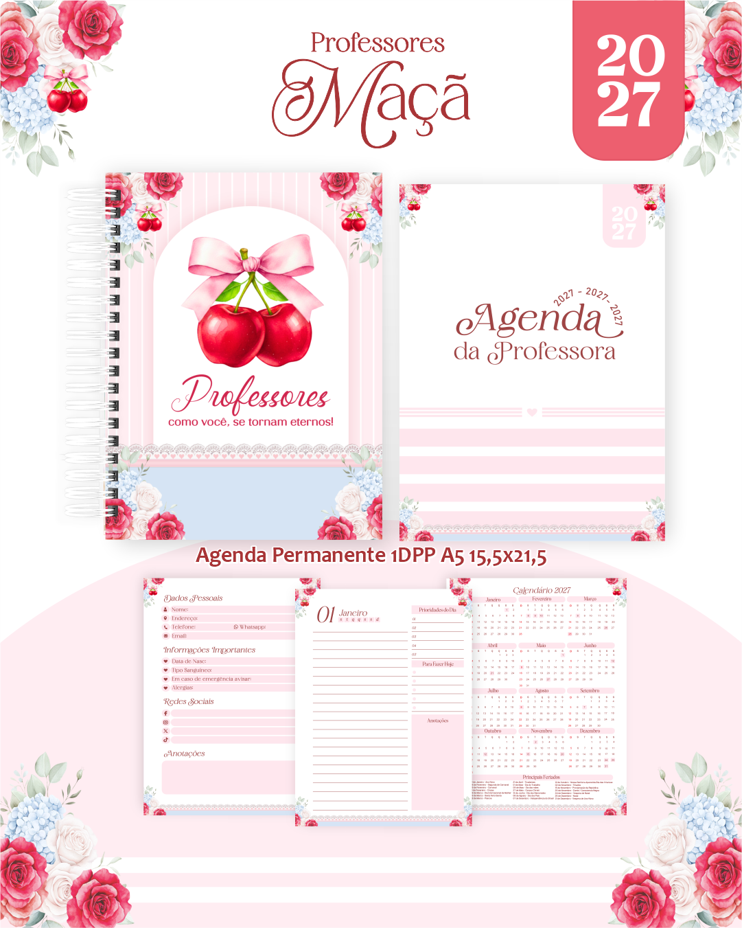 Pack Professores 2027 - Encadernação 3