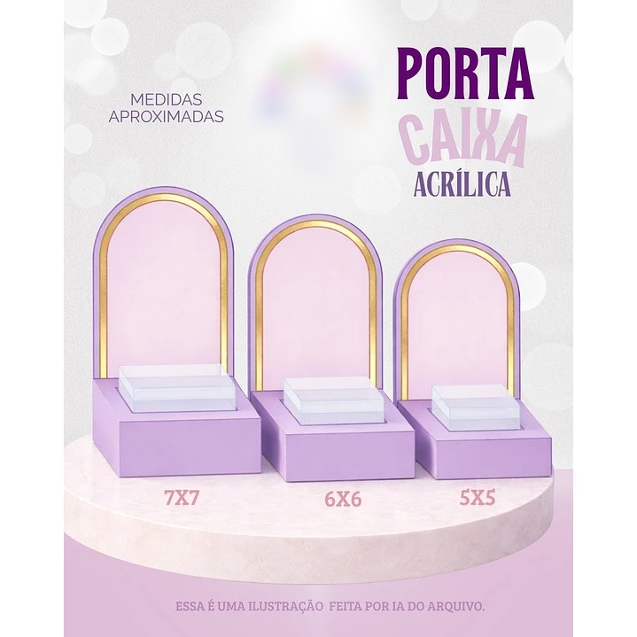 Porta Caixa Acrílica - Arquivo de Corte   1