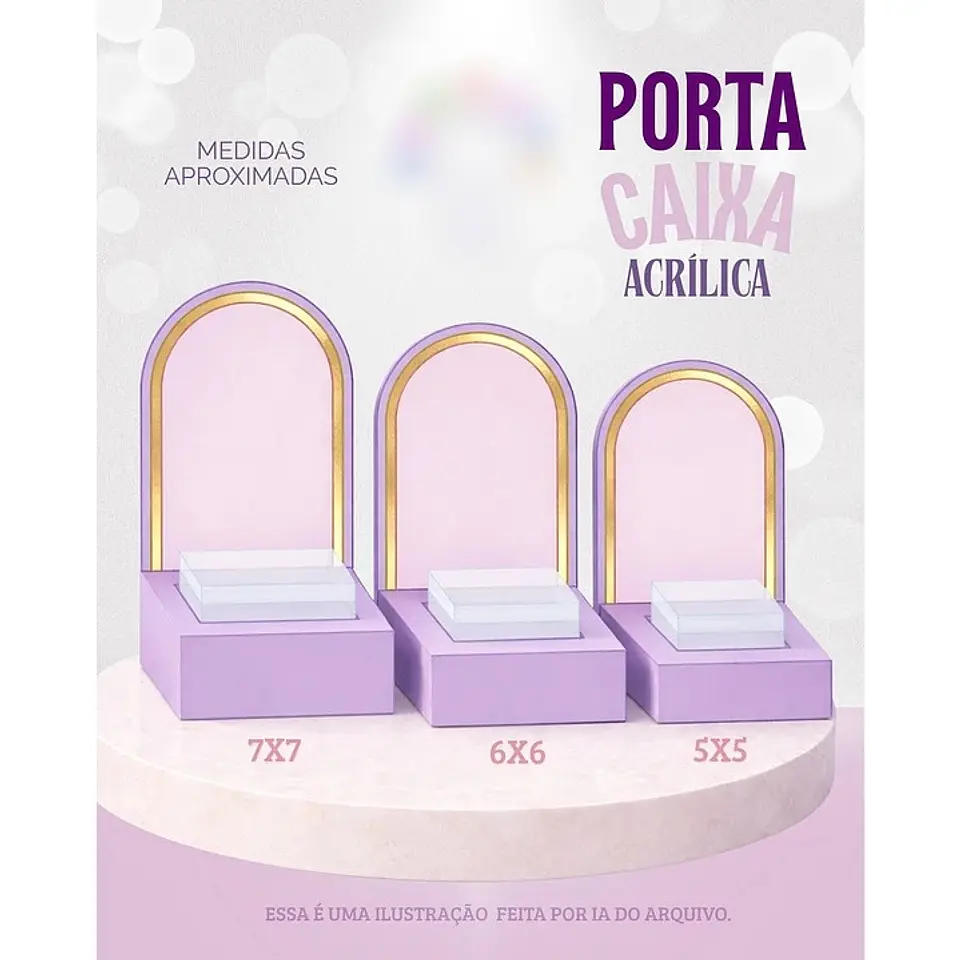Porta Caixa Acrílica - Arquivo de Corte   1