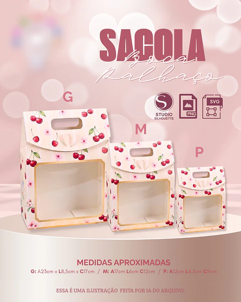 Sacola Boca de Palhaço- Arquivo de Corte 
