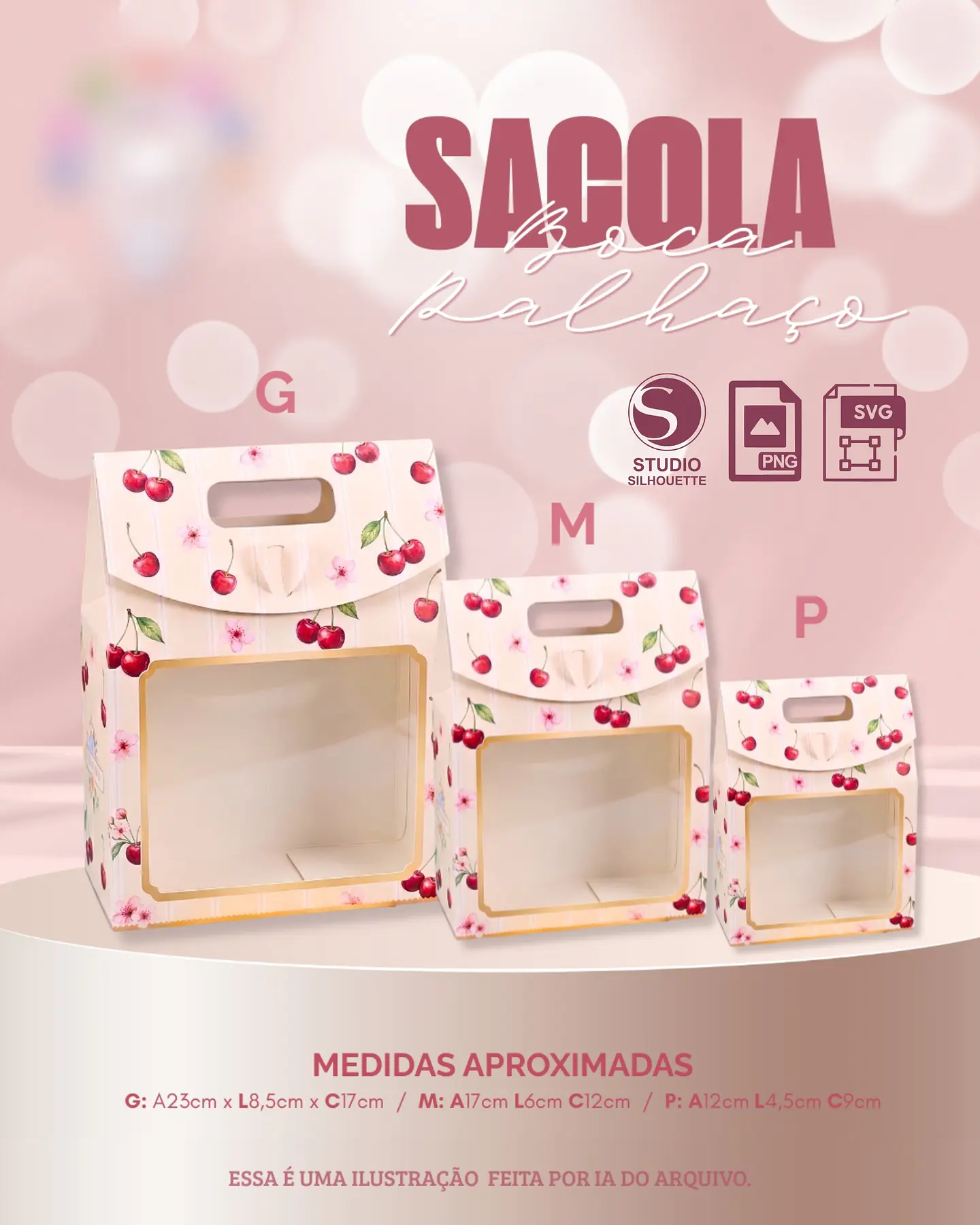 Sacola Boca de Palhaço- Arquivo de Corte  1