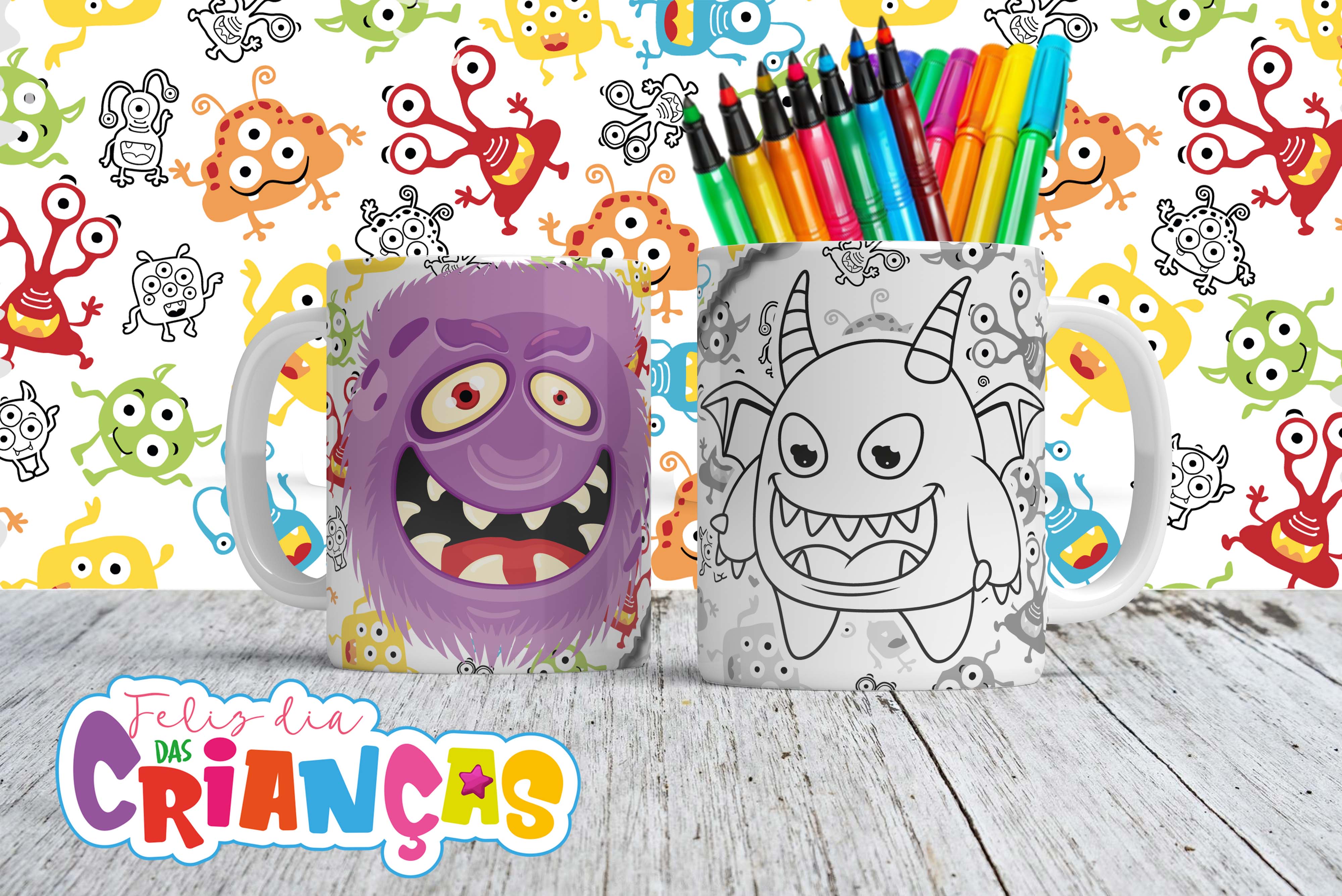 Canecas para Colorir - Sublimação 3