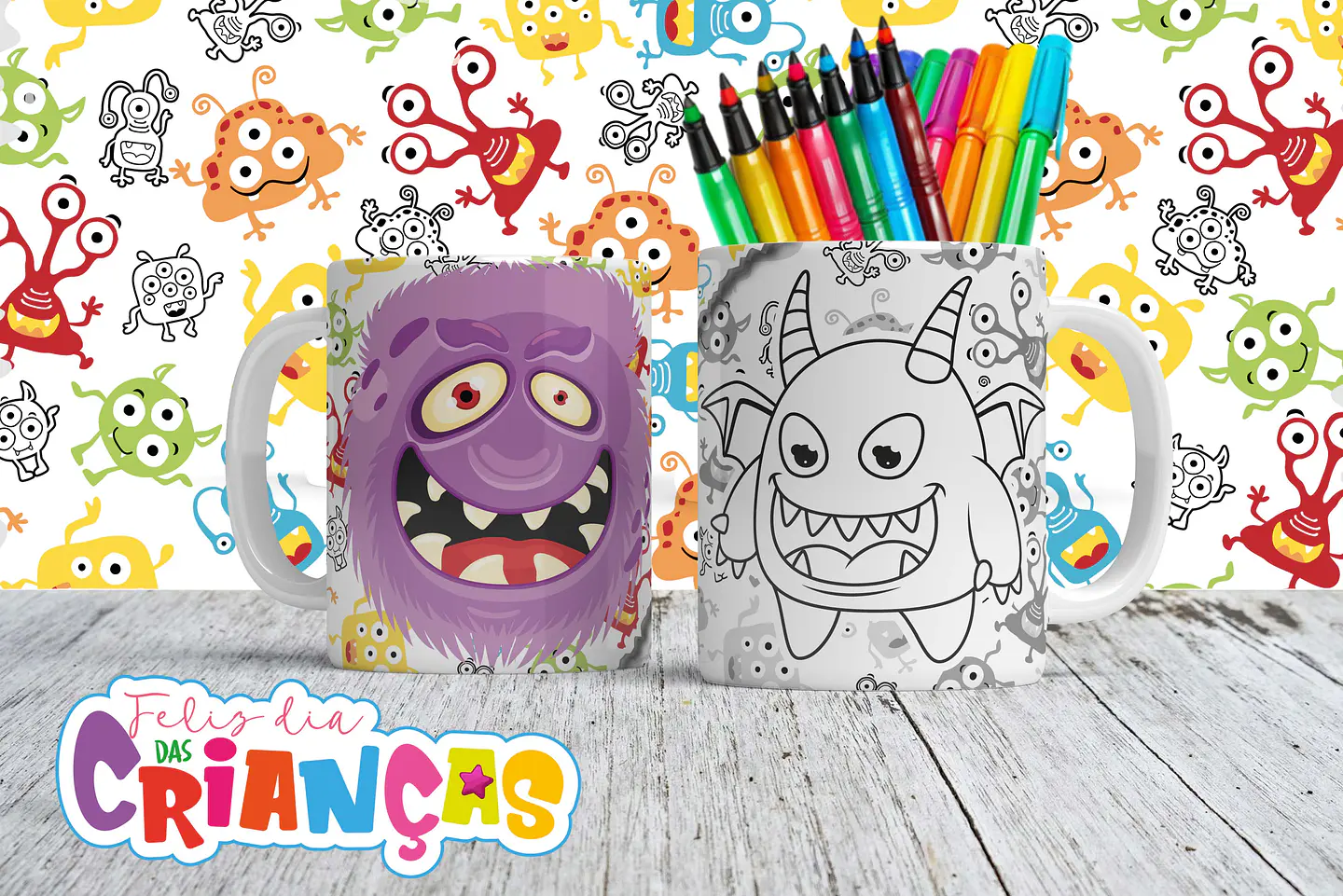 Canecas para Colorir - Sublimação 3