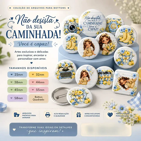 Artes para Bottons - Arquivo de Corte
