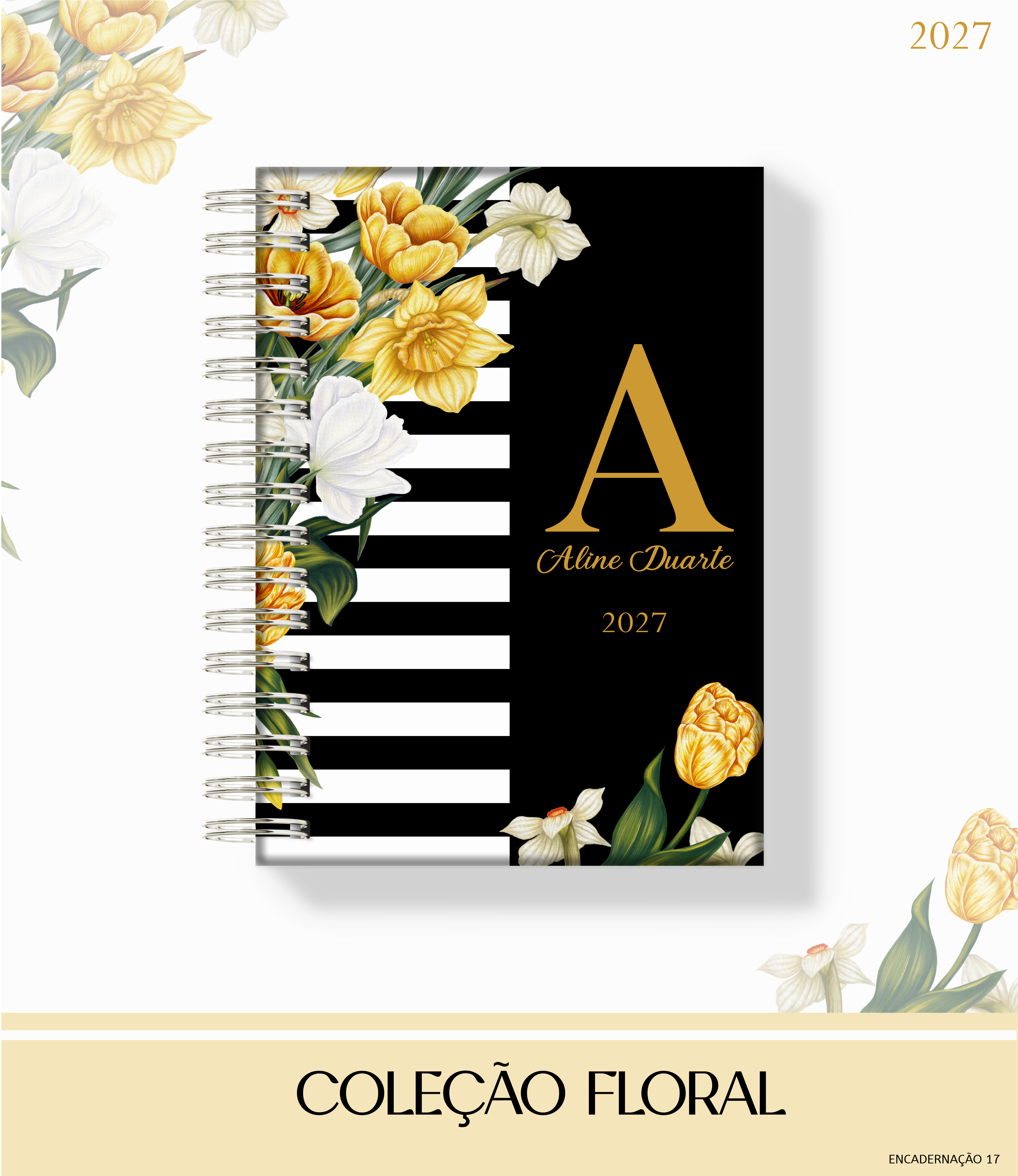 Floral Amarelo e Preto - Agenda 2027 e Permanente 1