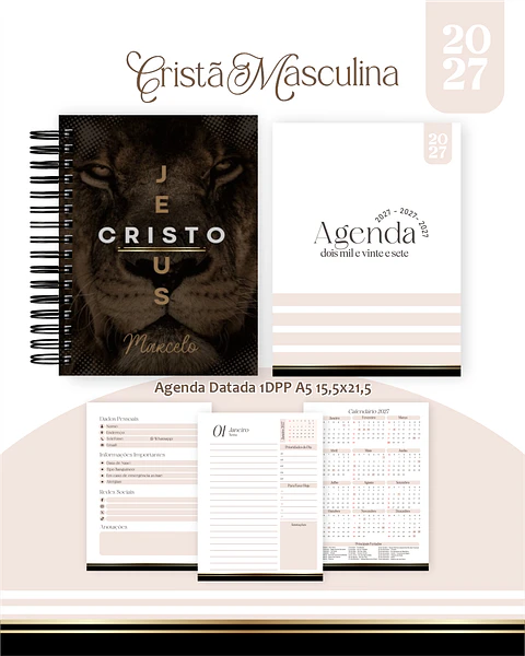 Coleção Cristã Masculina - Encadernação 2027