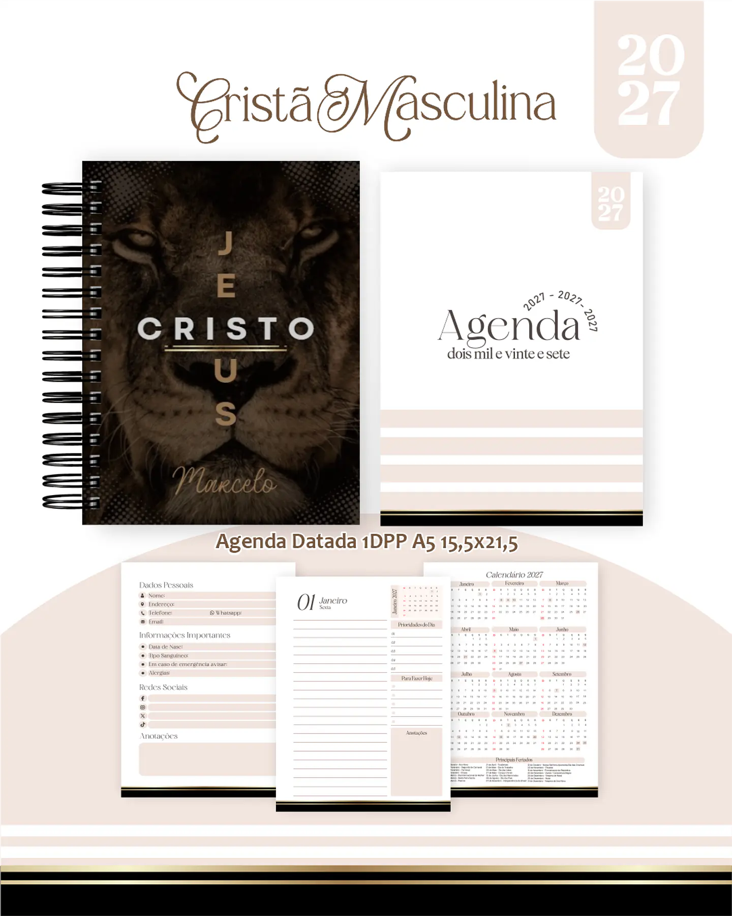 Coleção Cristã Masculina - Encadernação 2027 1