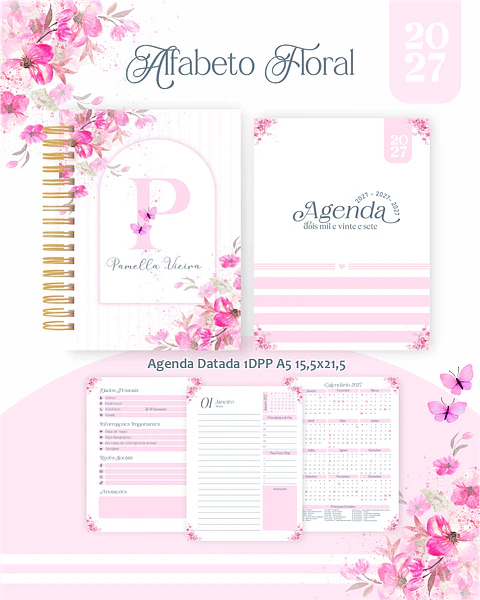 Alfabeto Floral - Encadernação 2027
