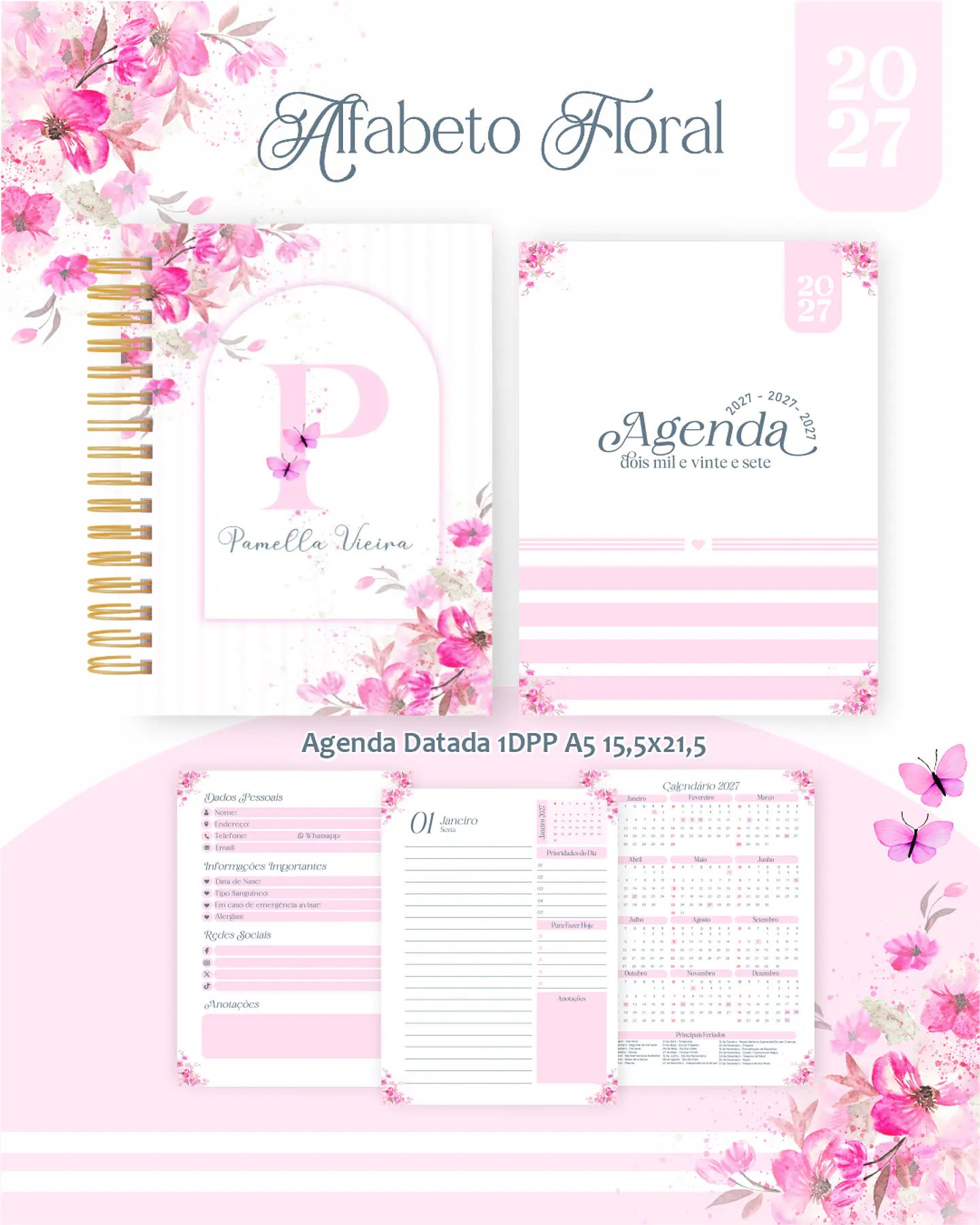 Alfabeto Floral - Encadernação 2027 1