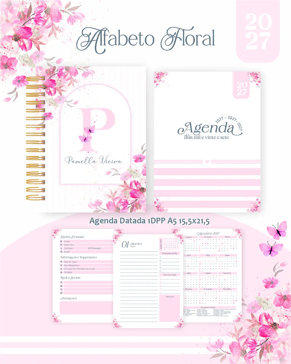 Alfabeto Floral - Encadernação 2027 1