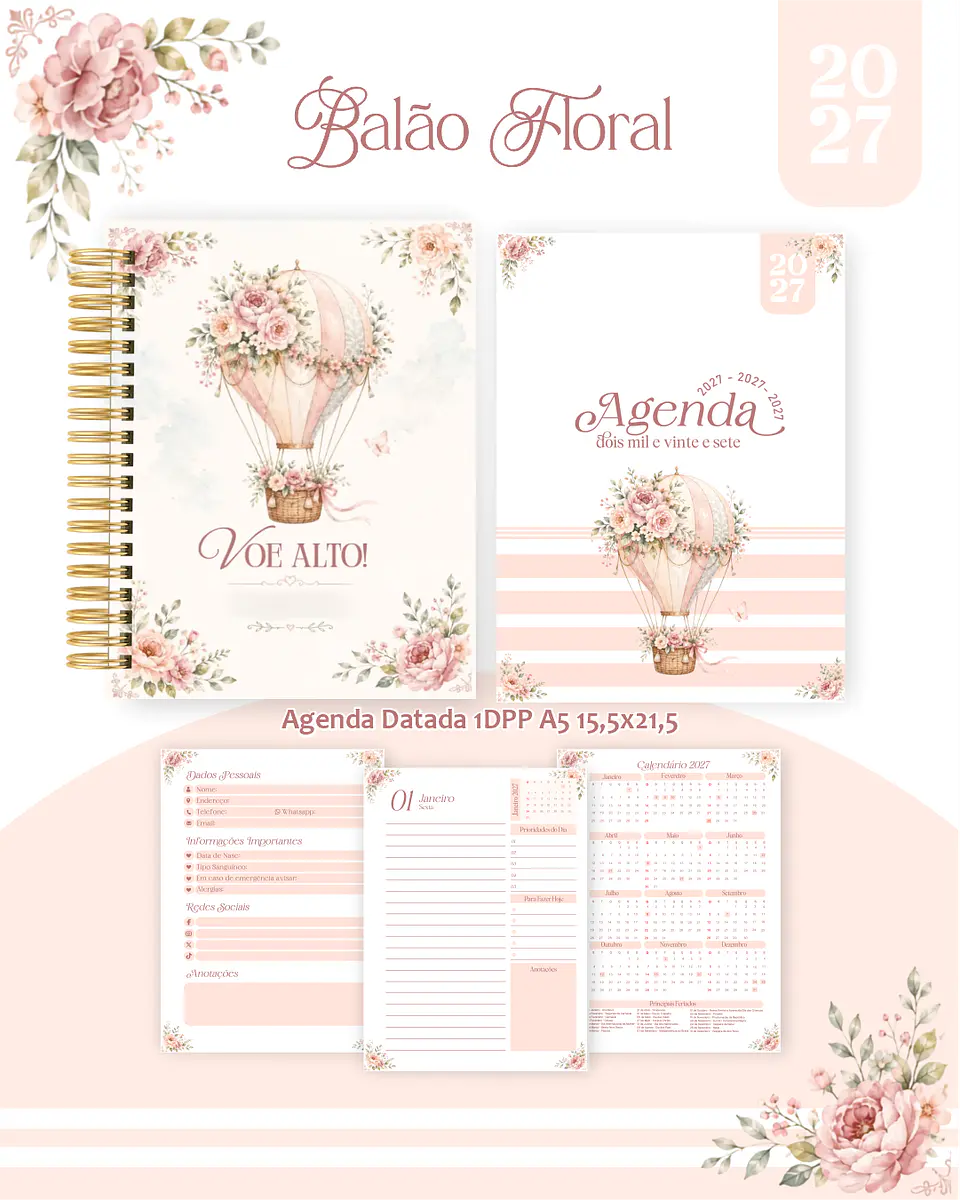 Balão Floral - Encadernação 2027 1