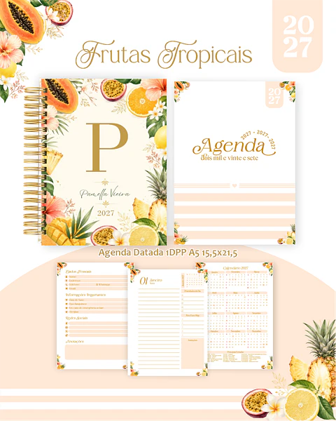 Flores Tropicais - Encadernação 2027