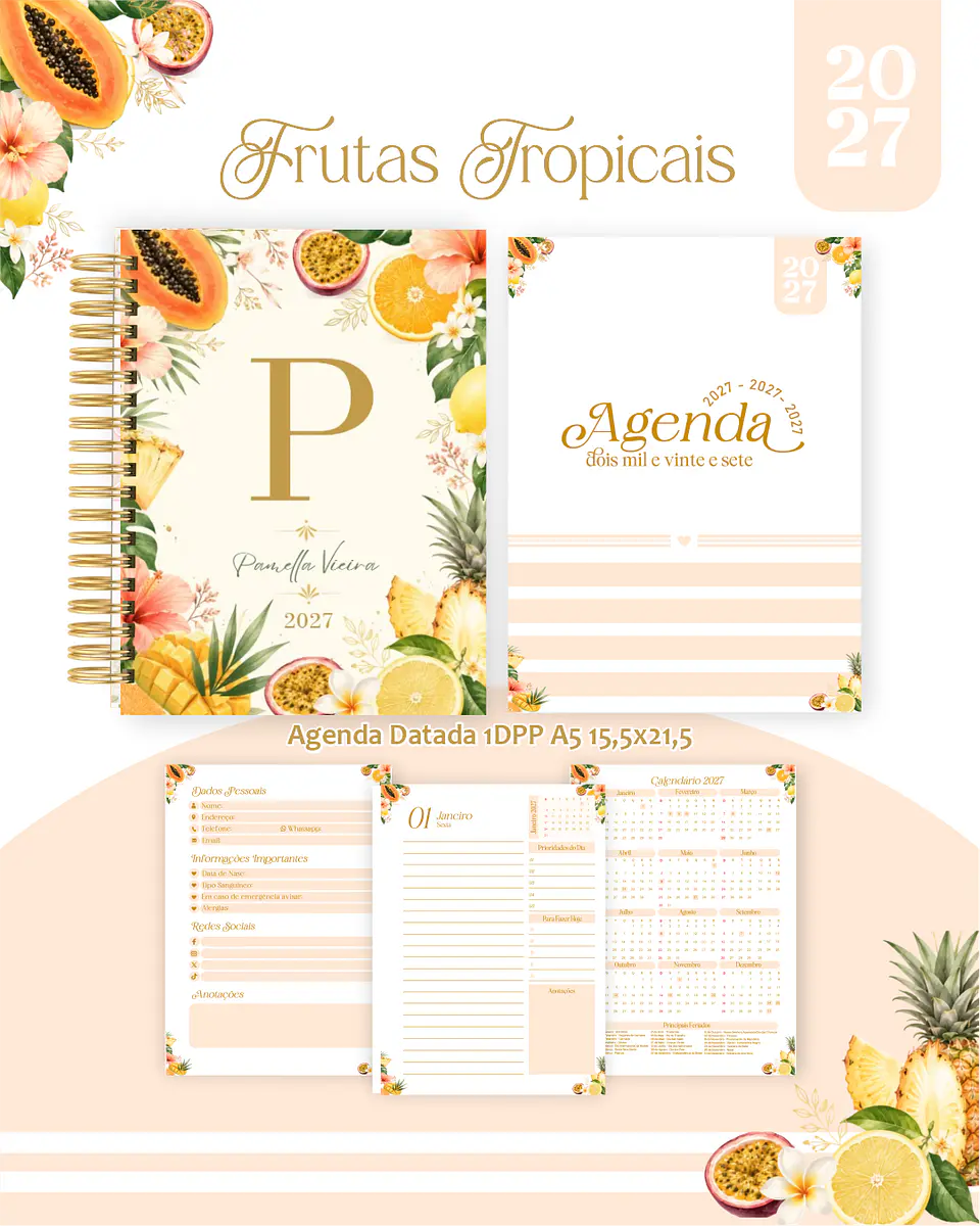 Flores Tropicais - Encadernação 2027 1