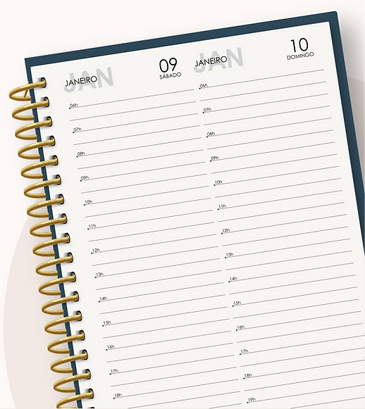 Agenda Masculina Vertical 2DPP 2027 - Encadernação 1
