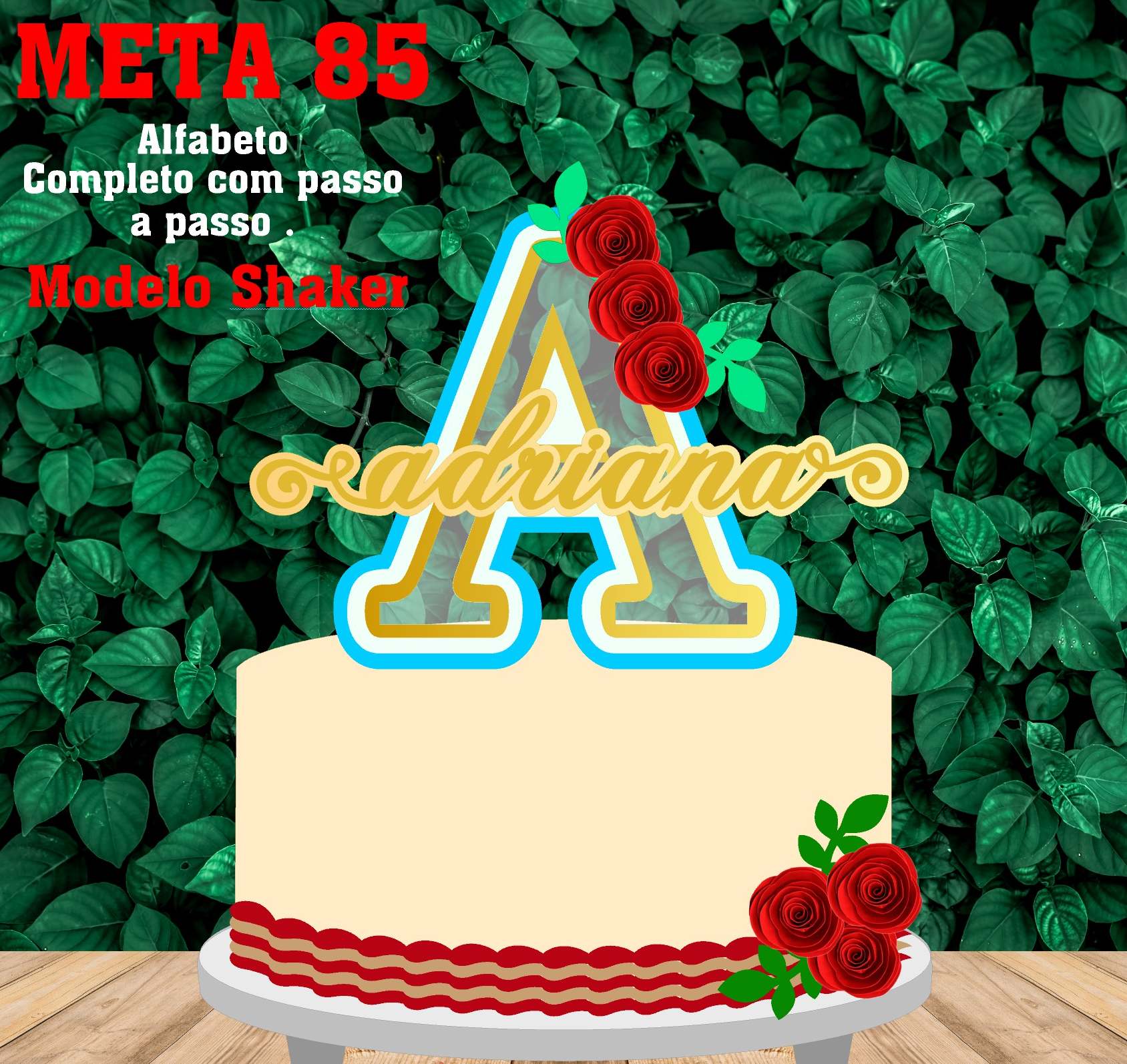 Topo de Bolo - Alfabeto  1