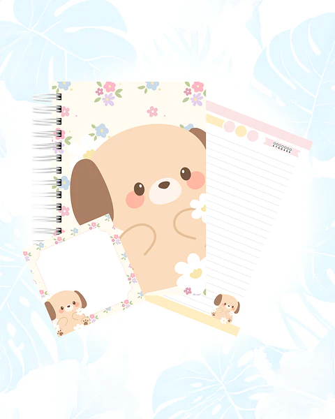 Cachorrinho - Caderno e Bloquinho