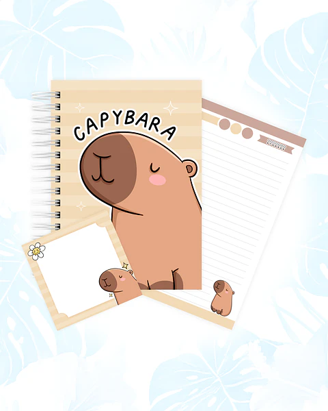 Capivara - Caderno e Bloquinho