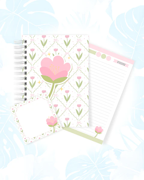 Floral - Caderno e Bloquinho